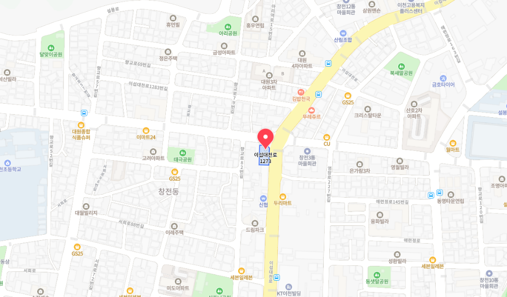 전진금거래소 이천점 약도